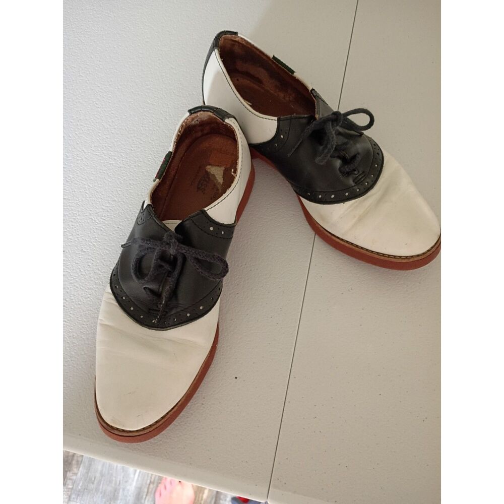 Vintage G.H. Bass & Co. Made in USA 4700K Leather Spectator Oxford Shoes Women